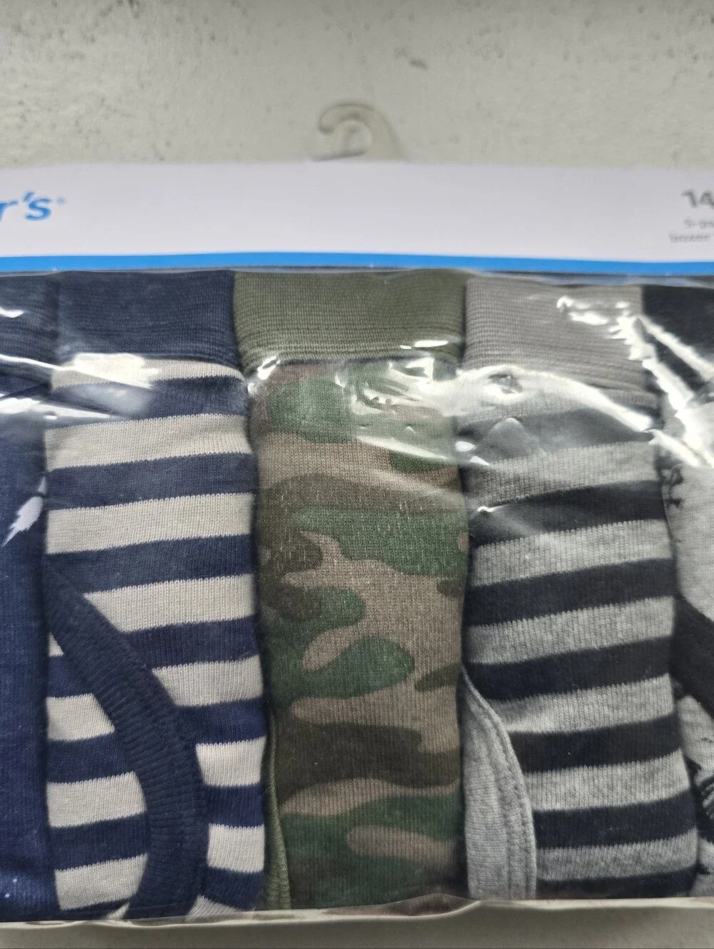 Carter's Boys Navy, Gray & Green Camouflage Underwear Pack